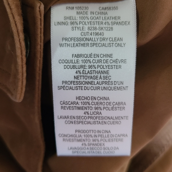 NWT Joie Mylon Brown Goat Leather Midi A Line Snap Front Skirt Womens M MSRP 595 - Picture 6 of 8